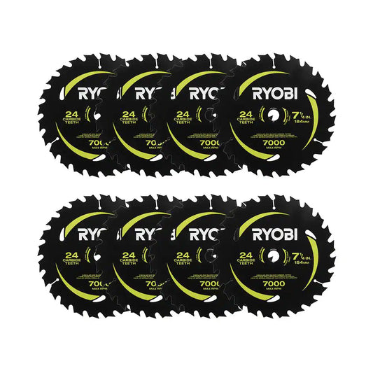 7-1/4 In. X 24 Teeth Carbide Thin Kerf Circular Saw Blade (8-Piece)