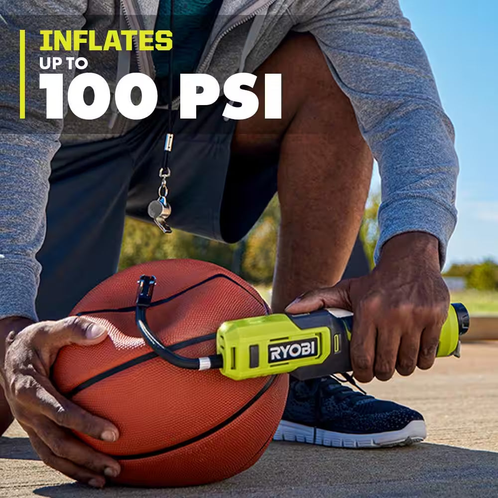 USB Lithium High Pressure Inflator Kit with 2.0 Ah USB Lithium Battery and Charging Cable