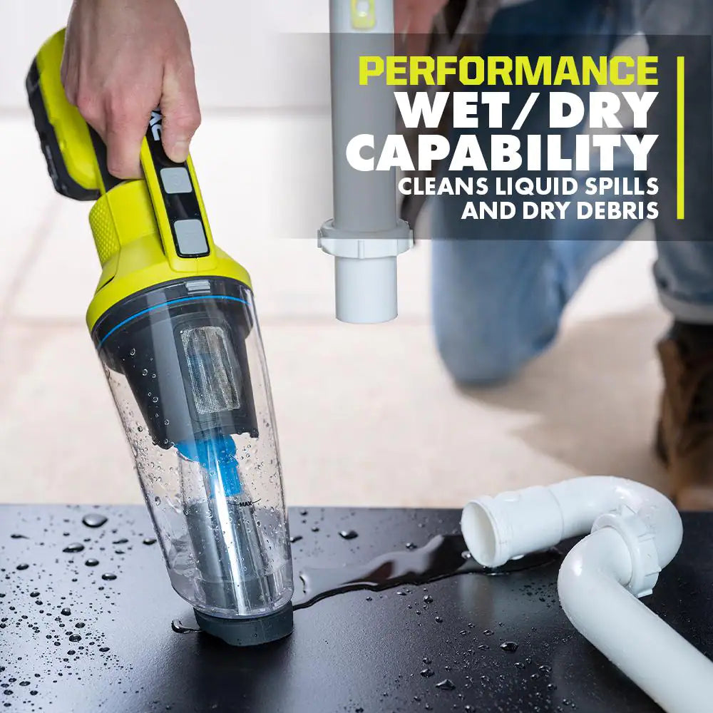 ONE+ 18V Cordless Wet/Dry Hand Vacuum Kit with 2.0 Ah Battery and Charger