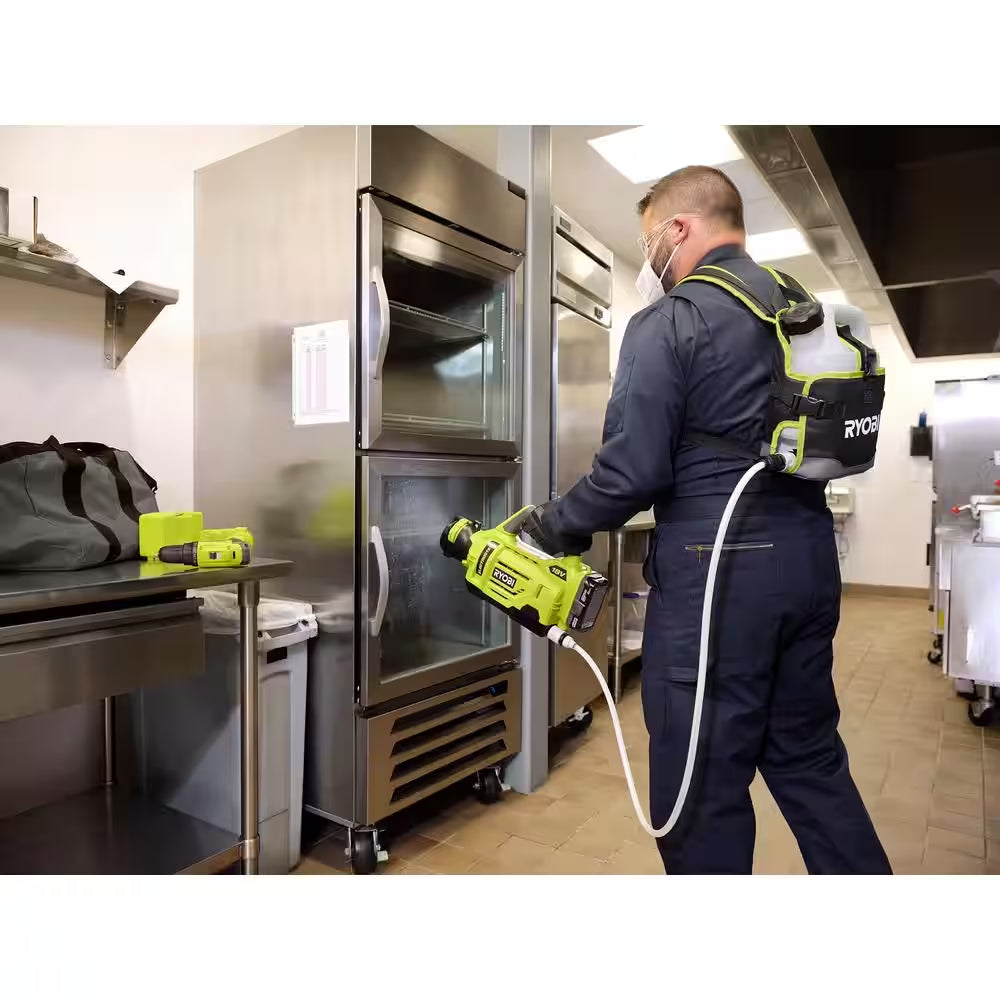 ONE+ 18V Cordless Electrostatic 1 Gal. Sprayer W/ Extra (2) Med. & (1) High Nozzles, (2) 2.0 Ah Batteries, & (1) Charger