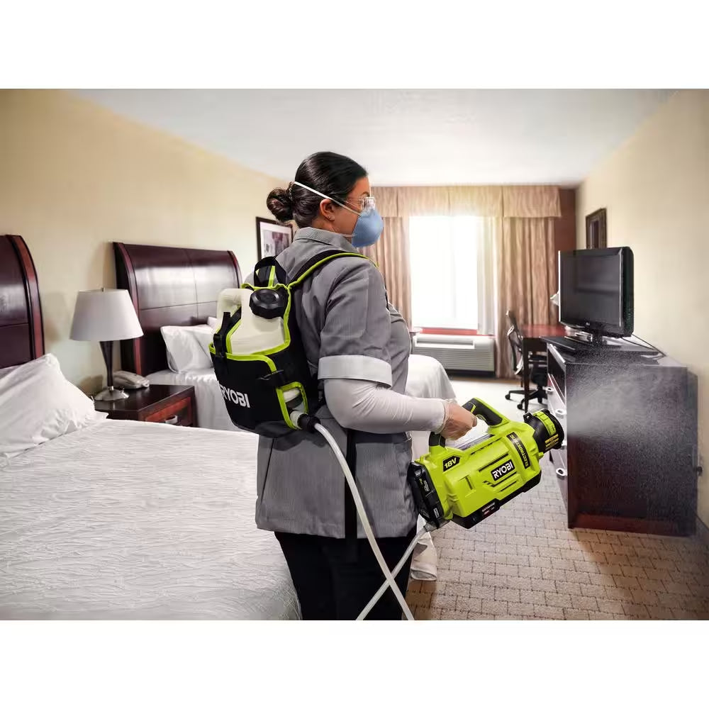 ONE+ 18V Cordless Electrostatic 1 Gal. Sprayer W/ Extra (2) Med. & (1) High Nozzles, (2) 2.0 Ah Batteries, & (1) Charger