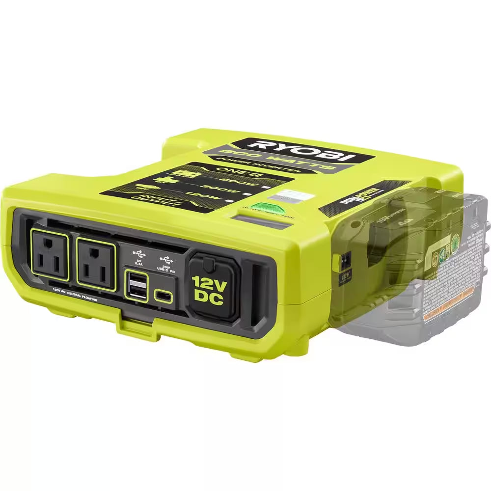 ONE+ 18V 800-Watt Max 12V Automotive Power Inverter with Dual USB Ports