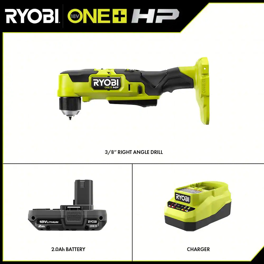 ONE+ HP 18V Brushless Cordless Compact 3/8 In. Right Angle Drill Kit with (1) 1.5 Ah Battery and 18V Charger
