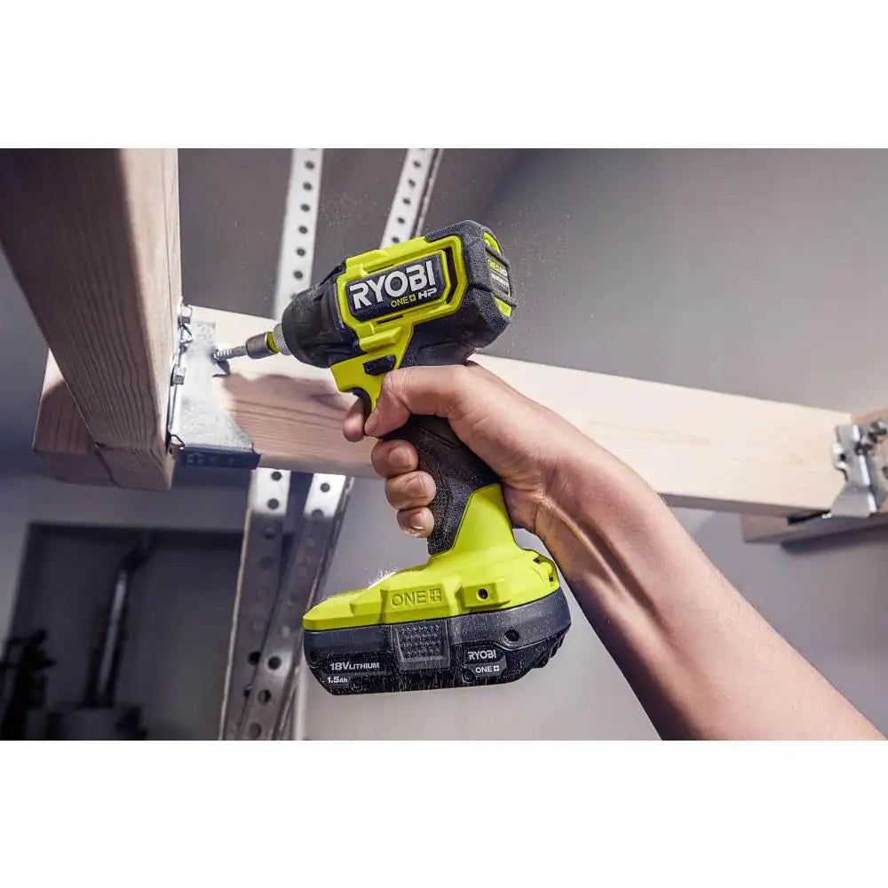 ONE+ HP 18V Brushless Cordless Compact 1/4 In. Impact Driver Kit with (2) 1.5 Ah Batteries, Charger and Bag
