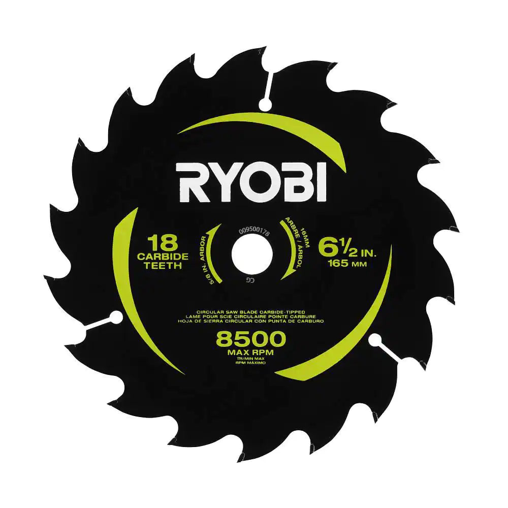 6-1/2 In. 18T Carbide Tipped Thin Kerf Circular Saw Blade