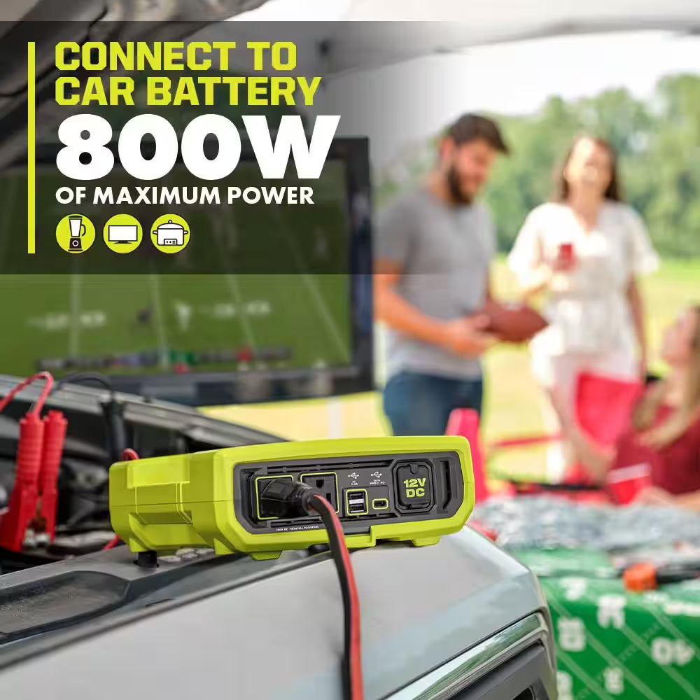 ONE+ 18V 800-Watt Max 12V Automotive Power Inverter with Dual USB Ports