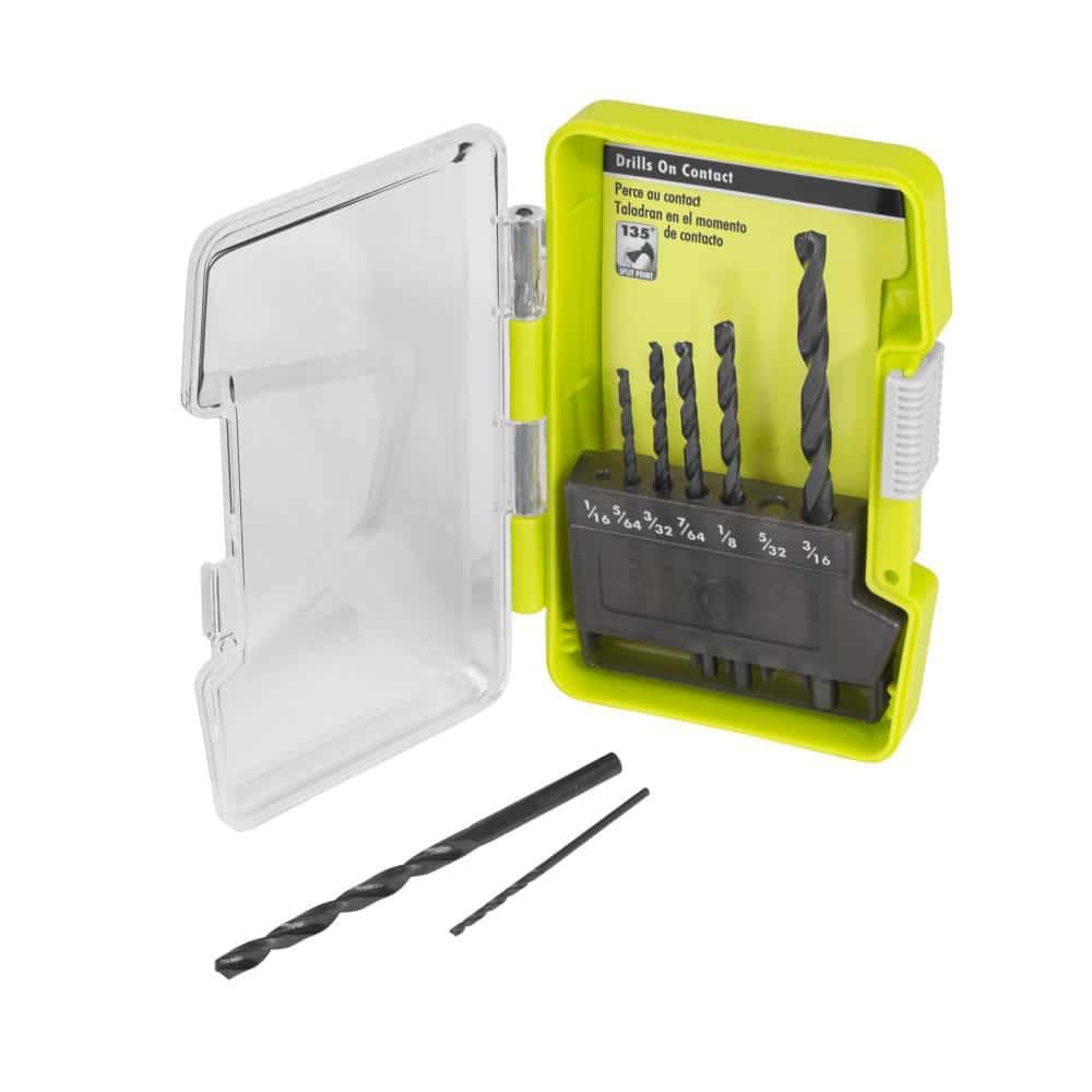 Black Oxide round Shank Drill Bit Set (7-Piece)