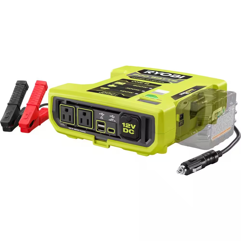 ONE+ 18V 800-Watt Max 12V Automotive Power Inverter with Dual USB Ports