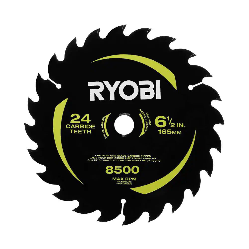 6-1/2 In. Thin Kerf 24-Teeth Circular Saw Carbide Blade (1-Piece)
