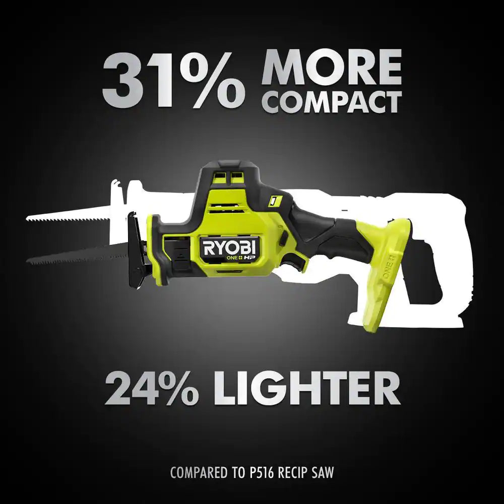 ONE+ HP 18V Brushless Cordless Compact One-Handed Reciprocating Saw Kit with 1.5 Ah Battery and 18V Charger