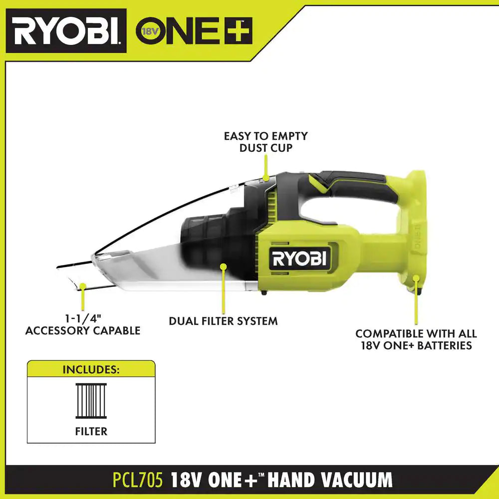 ONE+ 18V Cordless Multi-Surface Handheld Vacuum Kit with 2.0 Ah Battery and Charger