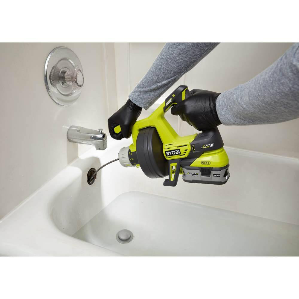 ONE+ 18V Hybrid Drain Auger with HIGH PERFORMANCE 4.0 Ah Battery and Charger Kit