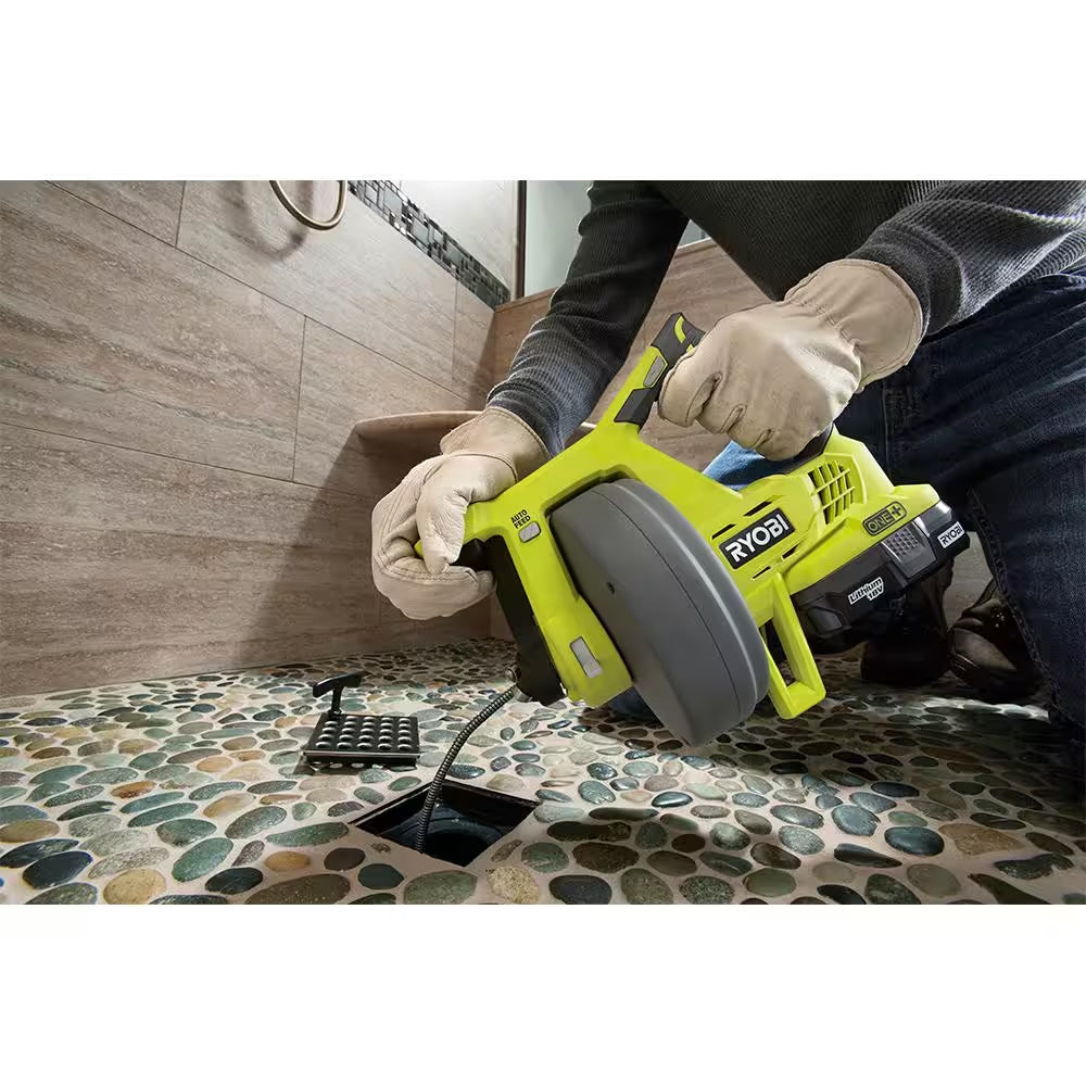 ONE+ 18V Cordless Drain Auger and 2.0 Ah Compact Battery and Charger Starter Kit
