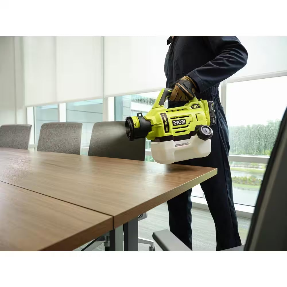ONE+ 18V Cordless Electrostatic 0.5 Gal. Sprayer with Extra (2) Medium & (1) High Nozzles with 2.0 Ah Battery & Charger