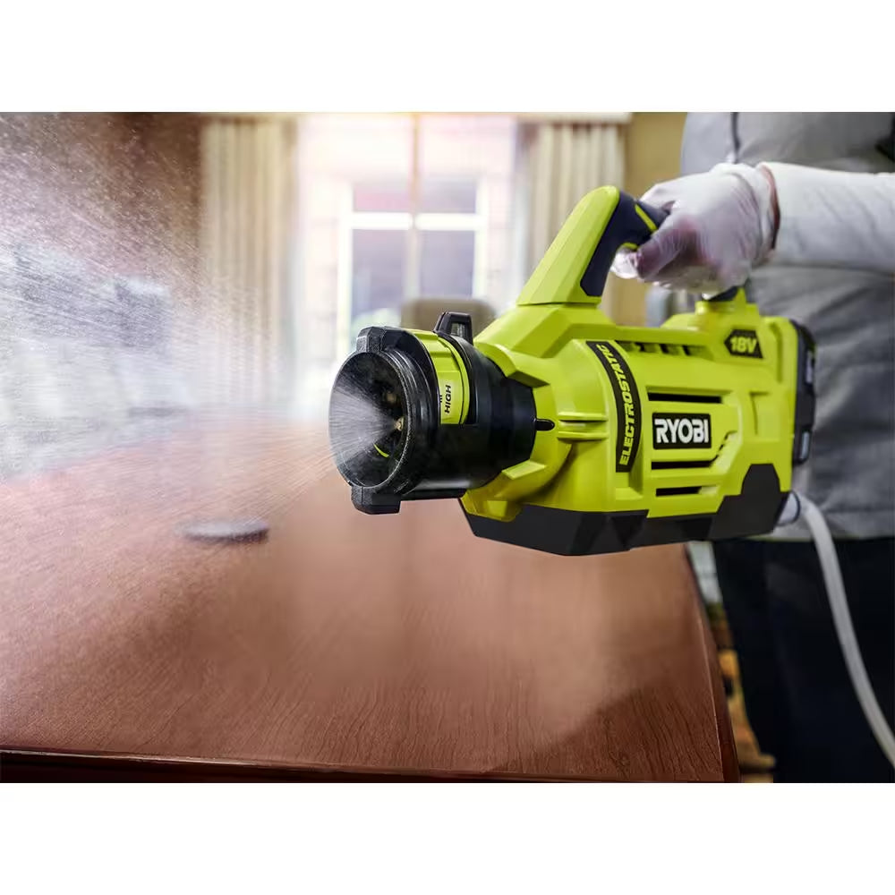 ONE+ 18V Cordless Electrostatic 1 Gal. Sprayer W/ Extra (2) Med. & (1) High Nozzles, (2) 2.0 Ah Batteries, & (1) Charger