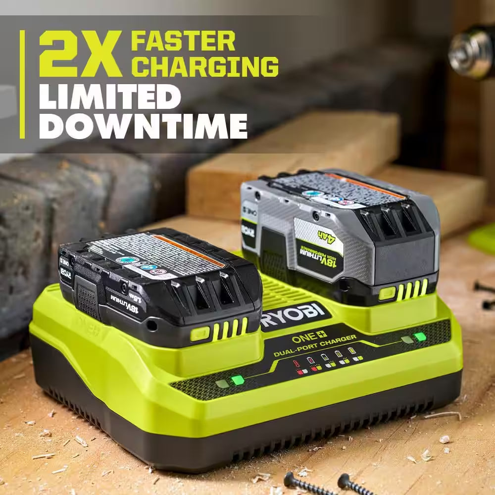 ONE+ 18V Dual-Port Simultaneous Charger