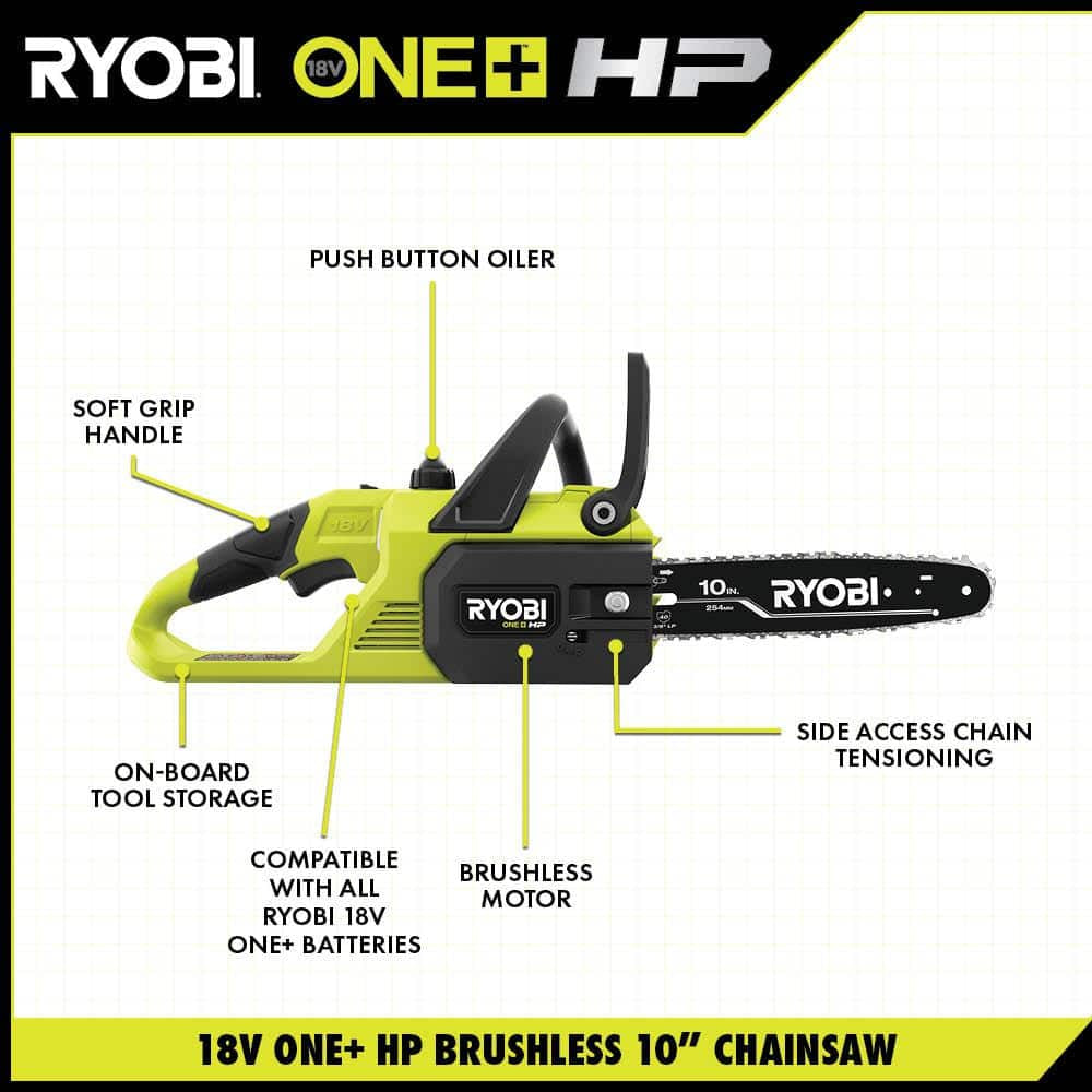 ONE+ HP 18V Brushless 10 In. Battery Chainsaw (Tool Only)