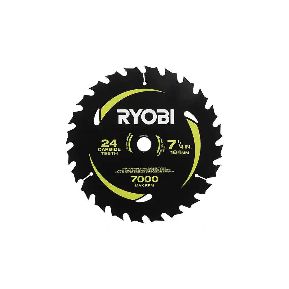 7-1/4 In. X 24 Teeth Carbide Thin Kerf Circular Saw Blade (1-Piece)