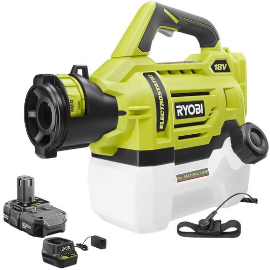 ONE+ 18V Cordless Electrostatic 0.5 Gal Sprayer with 2.0 Ah Battery and Charger