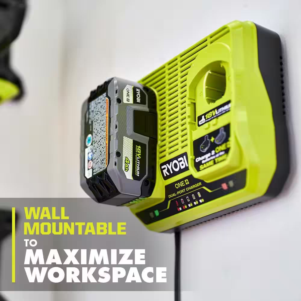 ONE+ 18V Dual-Port Simultaneous Charger