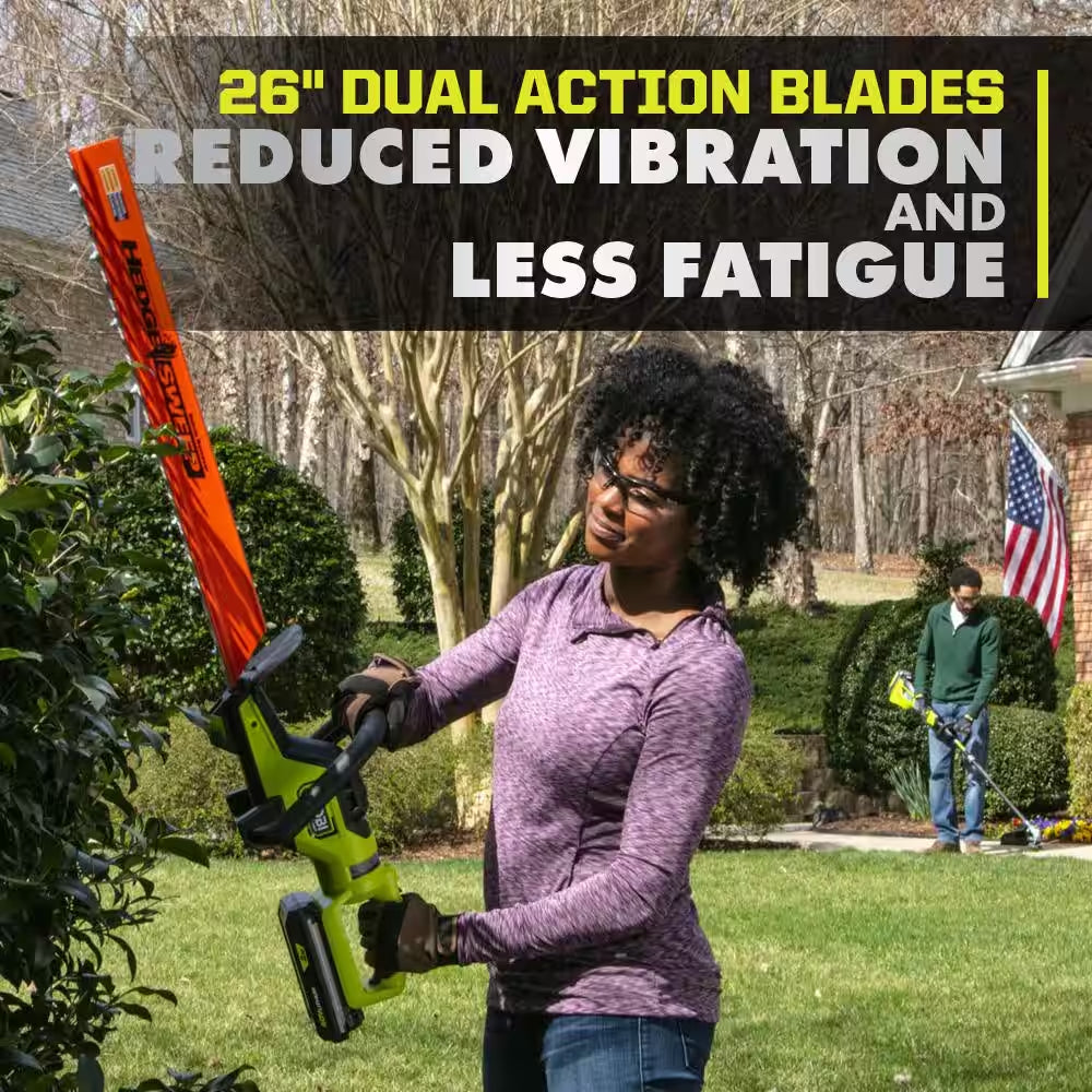 40V HP Brushless 26 In. Cordless Battery Hedge Trimmer with 2.0 Ah Battery and Charger