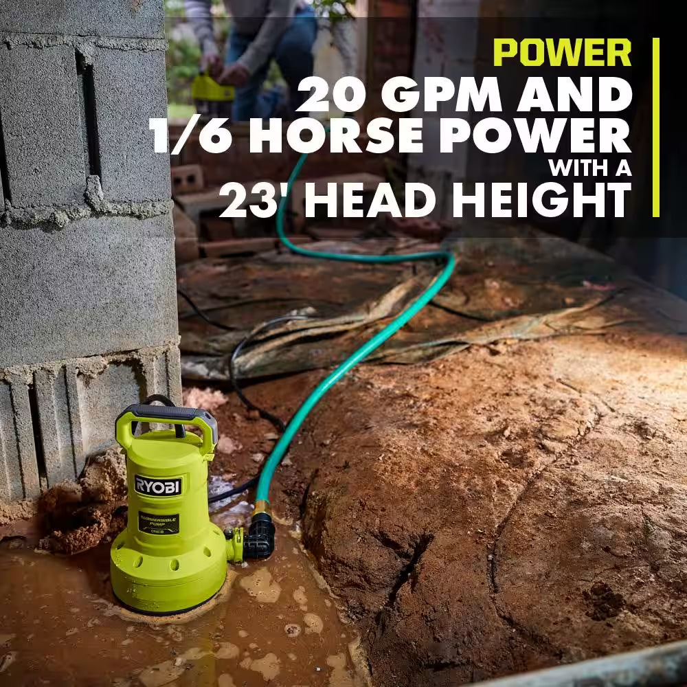 ONE+ 18V 1/6 HP Submersible Pump (Tool Only)