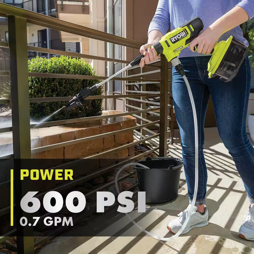 ONE+ HP 18V Brushless Ezclean 600 PSI 0.7 GPM Cordless Cold Water Power Cleaner (Tool Only)