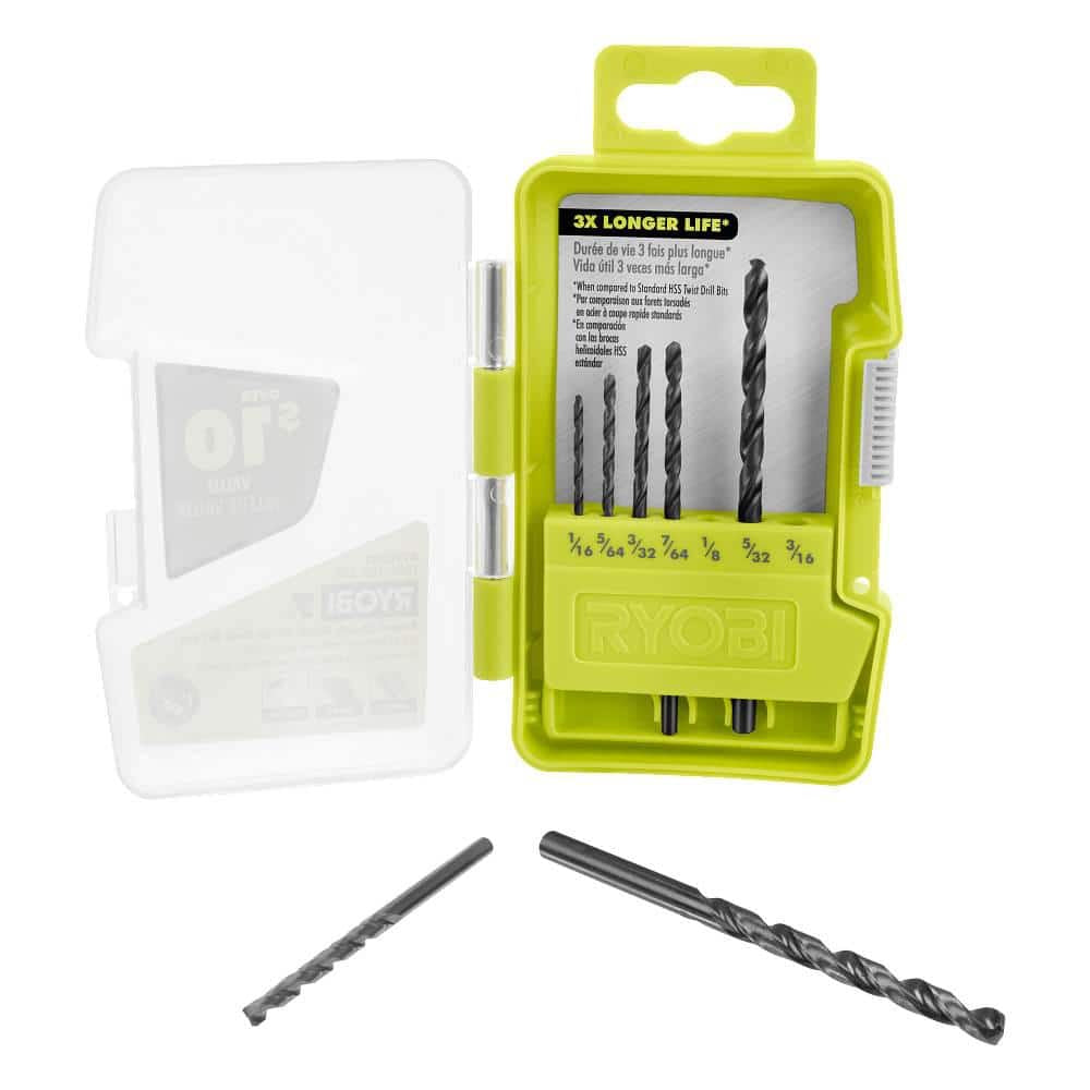 Black Oxide round Shank Drill Bit Set (7-Piece)