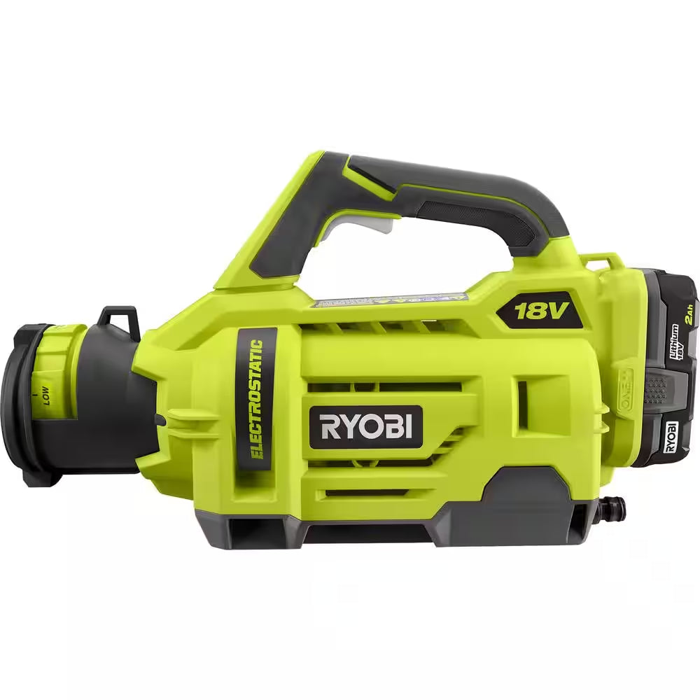 ONE+ 18V Cordless Electrostatic 1 Gal. Sprayer W/ Extra (2) Med. & (1) High Nozzles, (2) 2.0 Ah Batteries, & (1) Charger