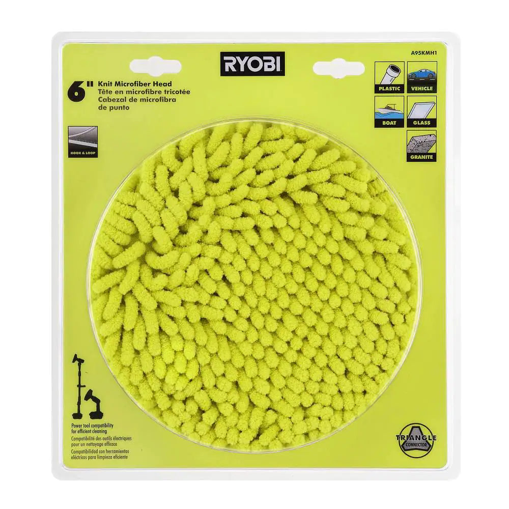 6 In. Knit Microfiber Head for RYOBI P4500 and P4510 Scrubber Tools
