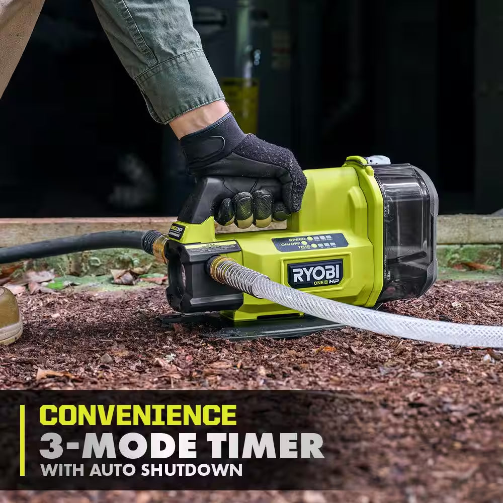 ONE+ HP 18V 1/4 Hp Cordless Battery Powered Transfer Pump with 2.0 Ah Battery and Charger
