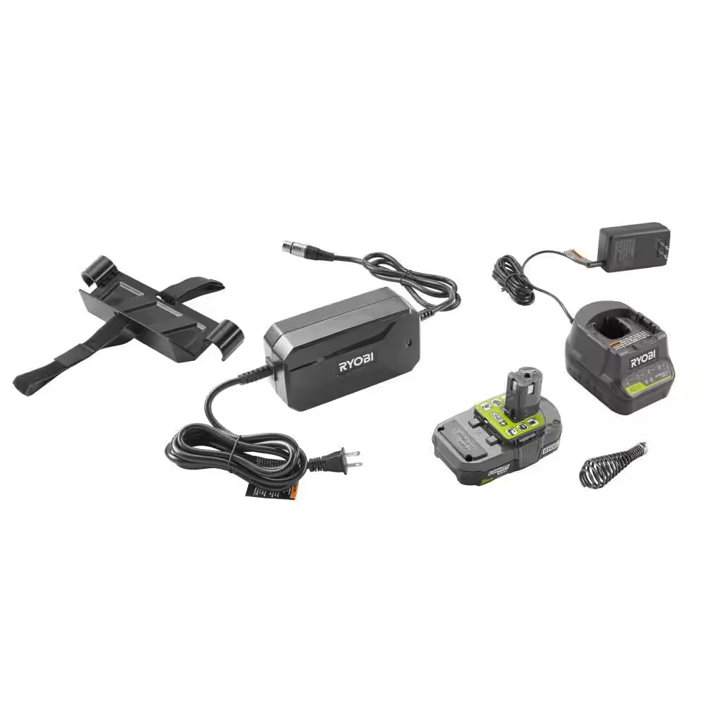 ONE+ 18V Hybrid Drain Auger Kit with 50 Ft. Cable, 2 Ah Battery, 18V Charger, and Accessories