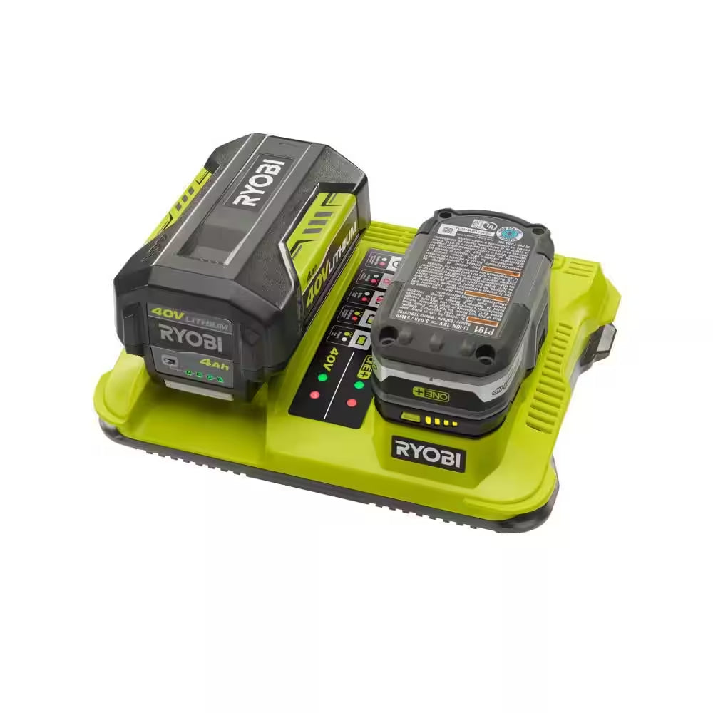 ONE+ Lithium-Ion Dual Platform Charger for ONE+ 18V and 40-Volt Batteries