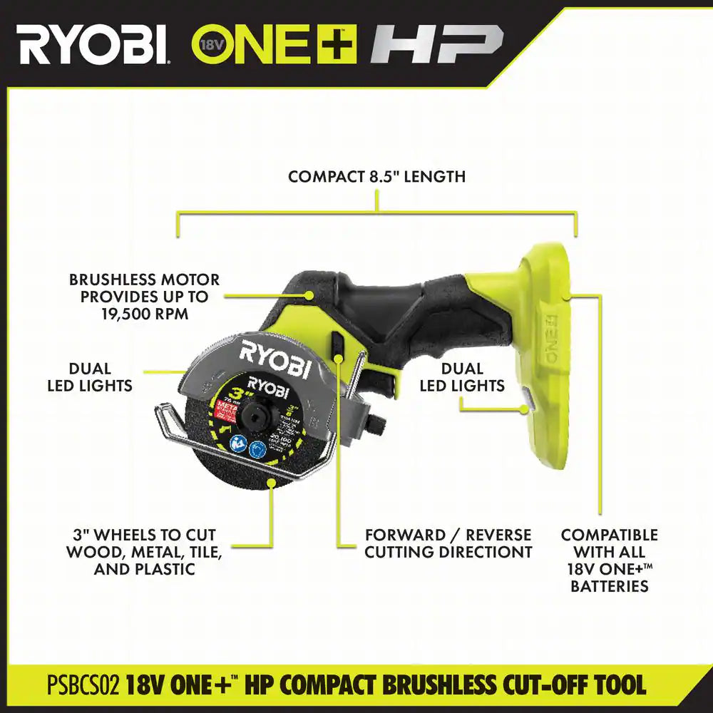 ONE+ HP 18V Brushless Cordless Compact Cut-Off Tool (Tool Only)