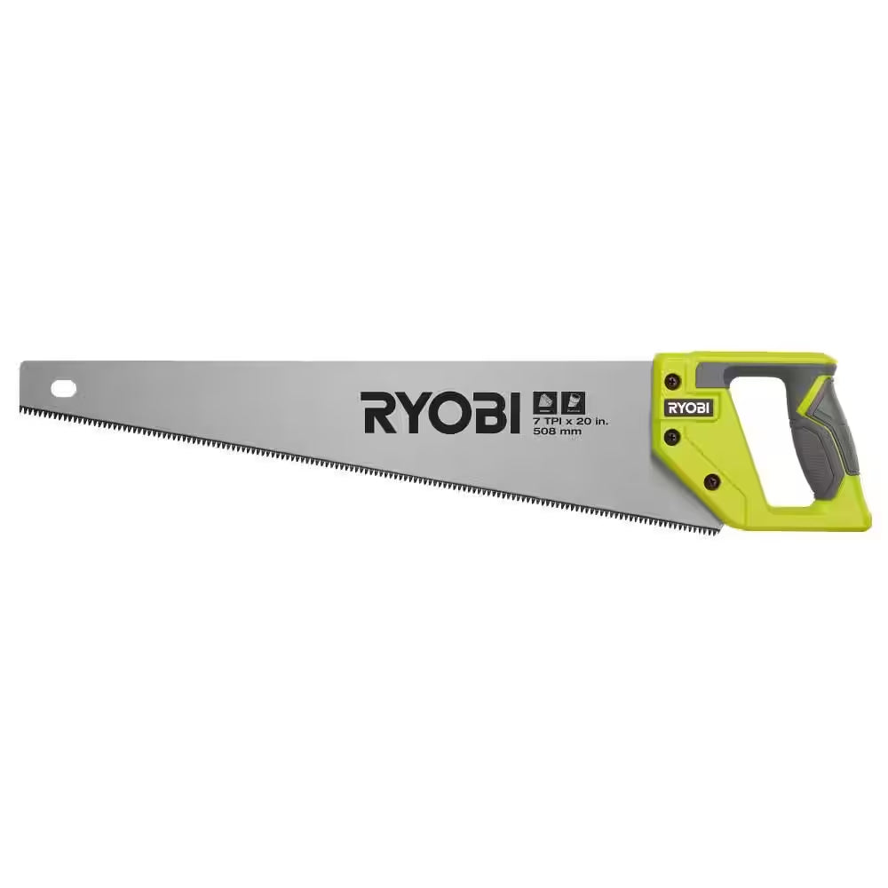 20 In. 7 TPI Hand Saw with Steel Blade