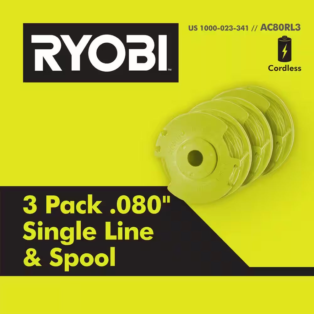 40V 12 In. Cordless Battery String Trimmer with Extra 3-Pack of Spools (Tool Only)